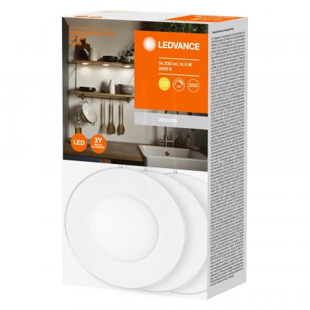 LEDVANCE Undercabinet Spot Magnet 75mm 8.5W 3000K Spotleuchten für Unterschrankbeleuchtung warmweißes Licht